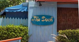 Waterfront dining at the Dock Restaurant at Crayton Cove