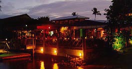 Waterfront dining at the Dock Restaurant at Crayton Cove